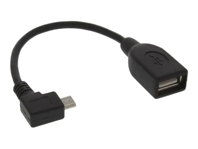 InLine - USB-Adapter - USB (W) zu Micro-USB Typ B (M) - USB OTG - 10 cm - 90° Stecker - Schwarz