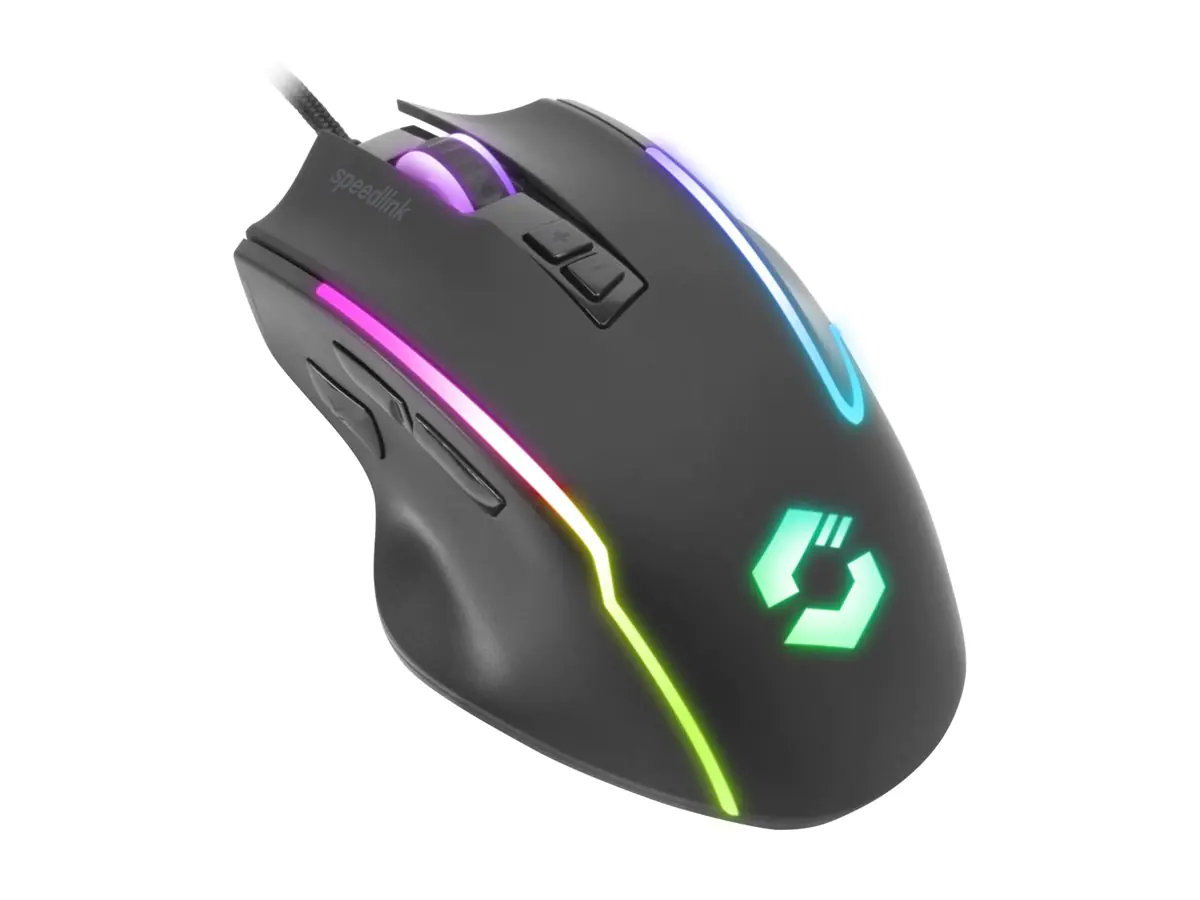 SPEEDLINK Gaming Maus DECUS 12800 DPI USB gummiert sw retail - Maus