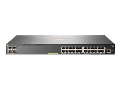 HPE Aruba 2930F 24G PoE+ 4SFP - Switch - L3 - managed - 24 x 10/100/1000 (PoE+) + 4 x Gigabit SFP (Uplink) - an Rack montierbar - PoE+ (370 W)