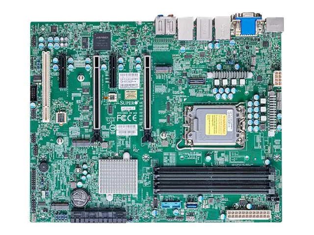 SUPERMICRO X13SAE-F - Motherboard - ATX - LGA1700-Sockel - W680 Chipsatz - USB 3.2 Gen 1, USB 3.2 Gen 2, USB-C Gen 2x2 - Gigabit LAN, 2.5 Gigabit LAN - Onboard-Grafik - HD Audio - für S5 GS5A-754K; SC732 D4-903B