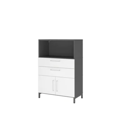 Hammerbacher Regalschrank FlexWall 800 x 1.180 x 417 mm (B x H x T) Flügeltür ohne Rollen Holz