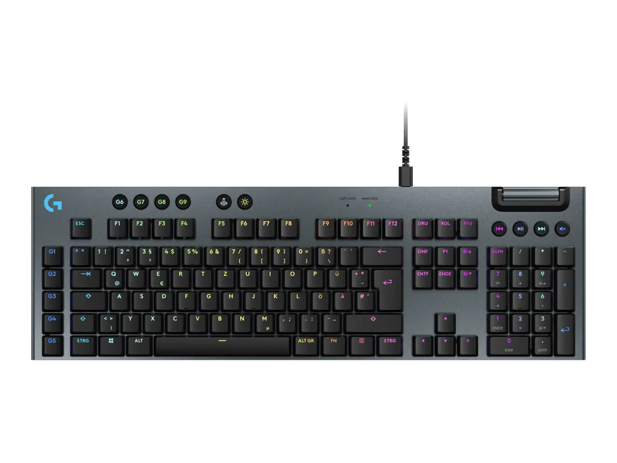 Logitech G G915 X - Tastatur - Hintergrundbeleuchtung - USB - QWERTZ - Deutsch - Tastenschalter: GL Tactile - Schwarz