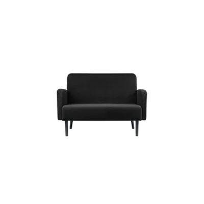 PAPERFLOW 2-Sitzer Sofa LISBOA Samtbezug schwarz 74600839 LC2PV.01.01