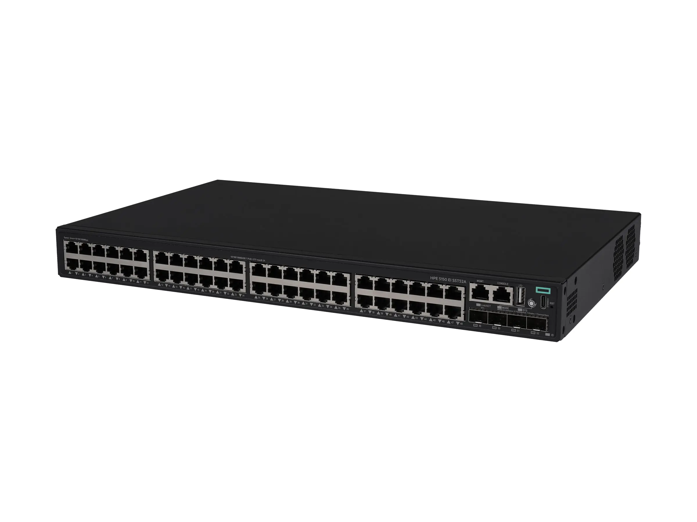 HPE Networking Comware 5150EI 48p 10M/100M/1G PoE+ 4p SFP+ 1G/10G Switch - Switch - L3 -