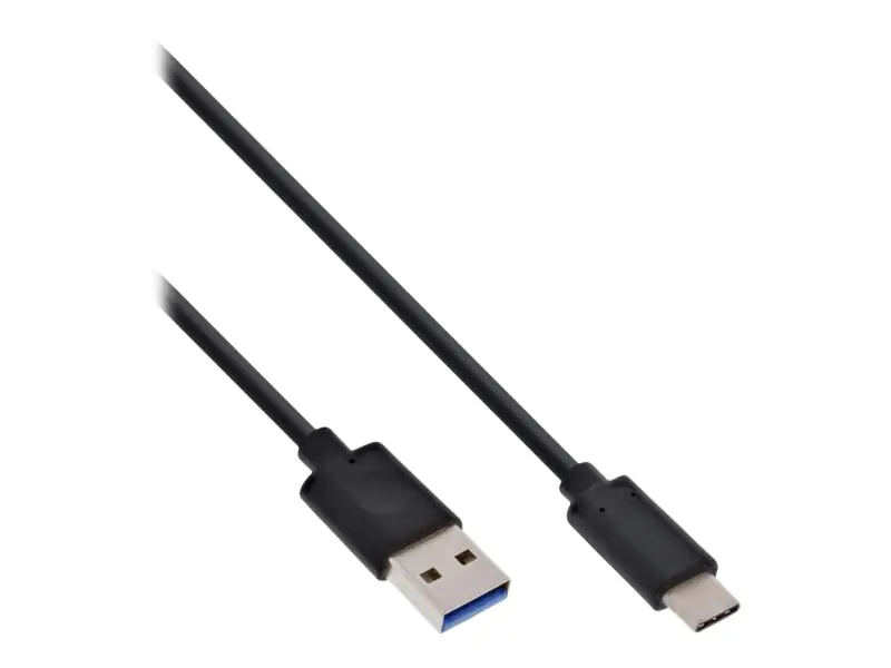 InLine - USB-Kabel - USB Typ A (M) bis USB-C (M) - USB 3.1 Gen 2 - 3 A - 2 m - Schwarz