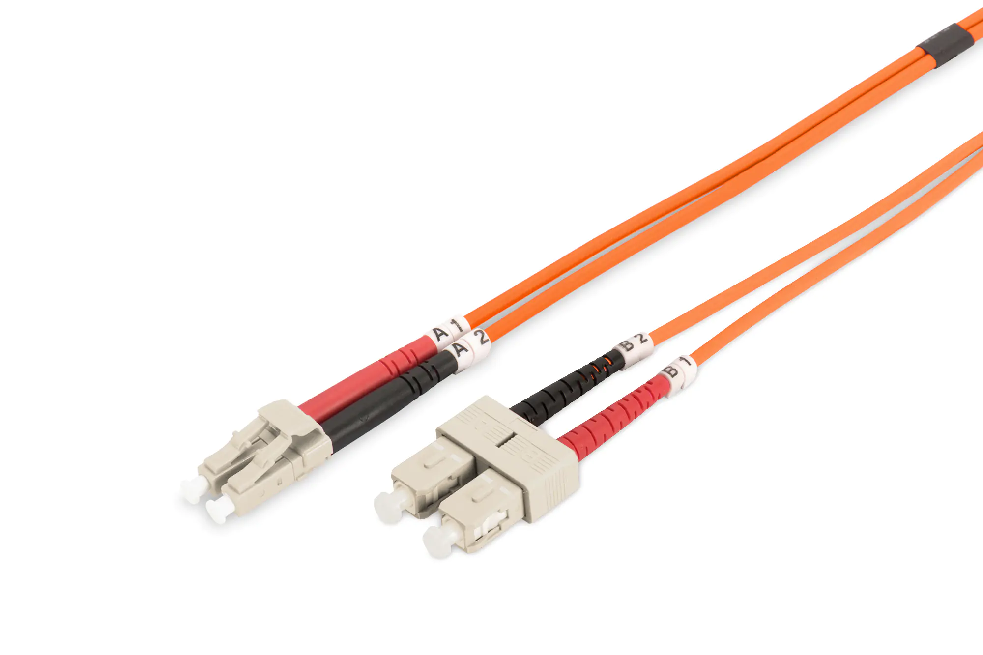 Digitus - Patch-Kabel - LC Multi-Mode (M) zu SC multi-mode (M) - 10 m - Glasfaser - 50/125 Mikrometer - OM2 - geschirmt, halogenfrei - orange