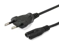 Equip Y-Netzverlängerung IEC C7 -> 2pin 3M St/Bu schwarz - 3 m - 2-polig