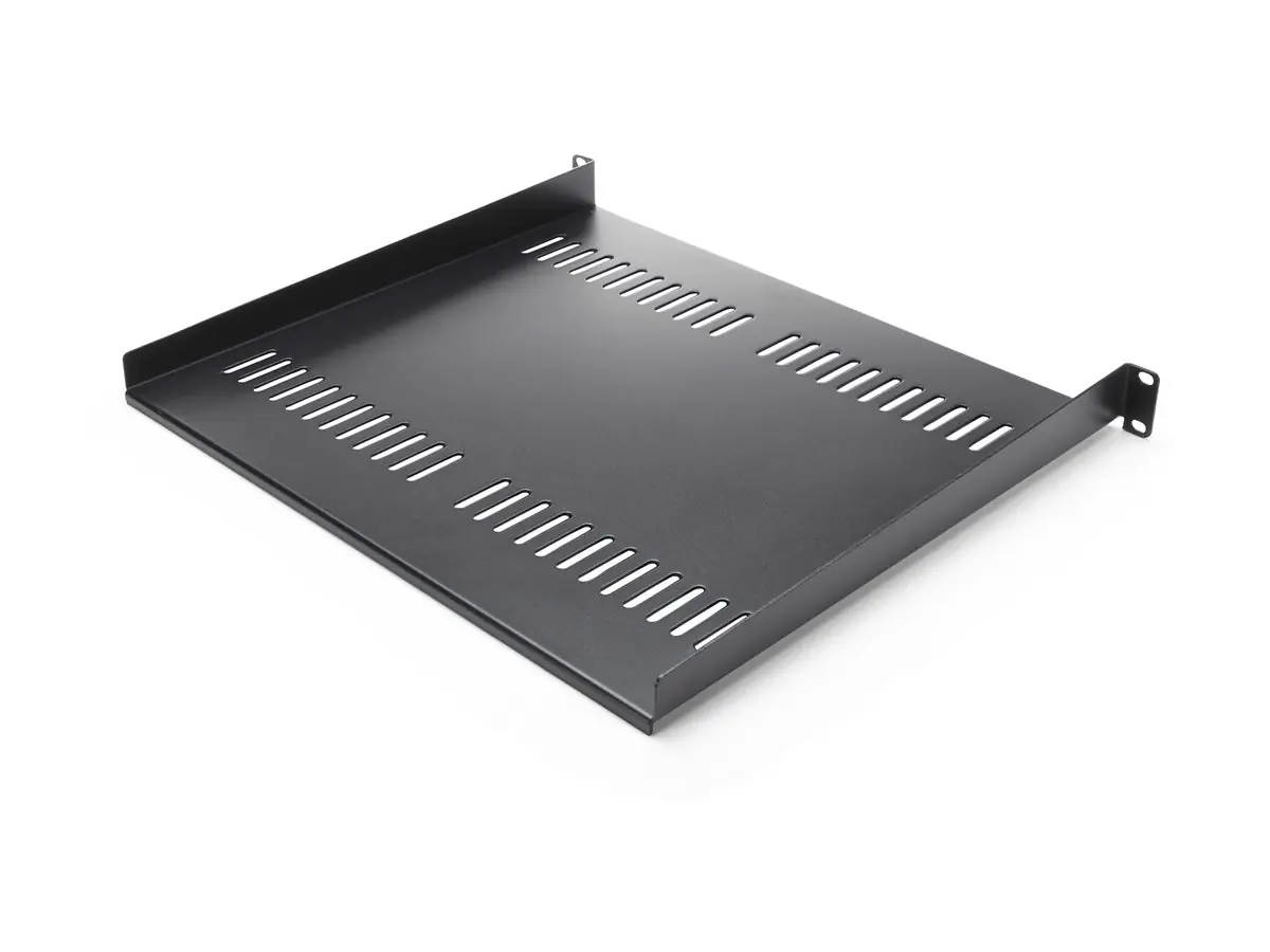 StarTech.com 2er-Pack 1HE 19 Zoll Serverrack Fachboden/Ablage, 40cm Tief - Rack - Regal - Schwarz - 1U - 48.3 cm (19") CABSHELF116V2PK