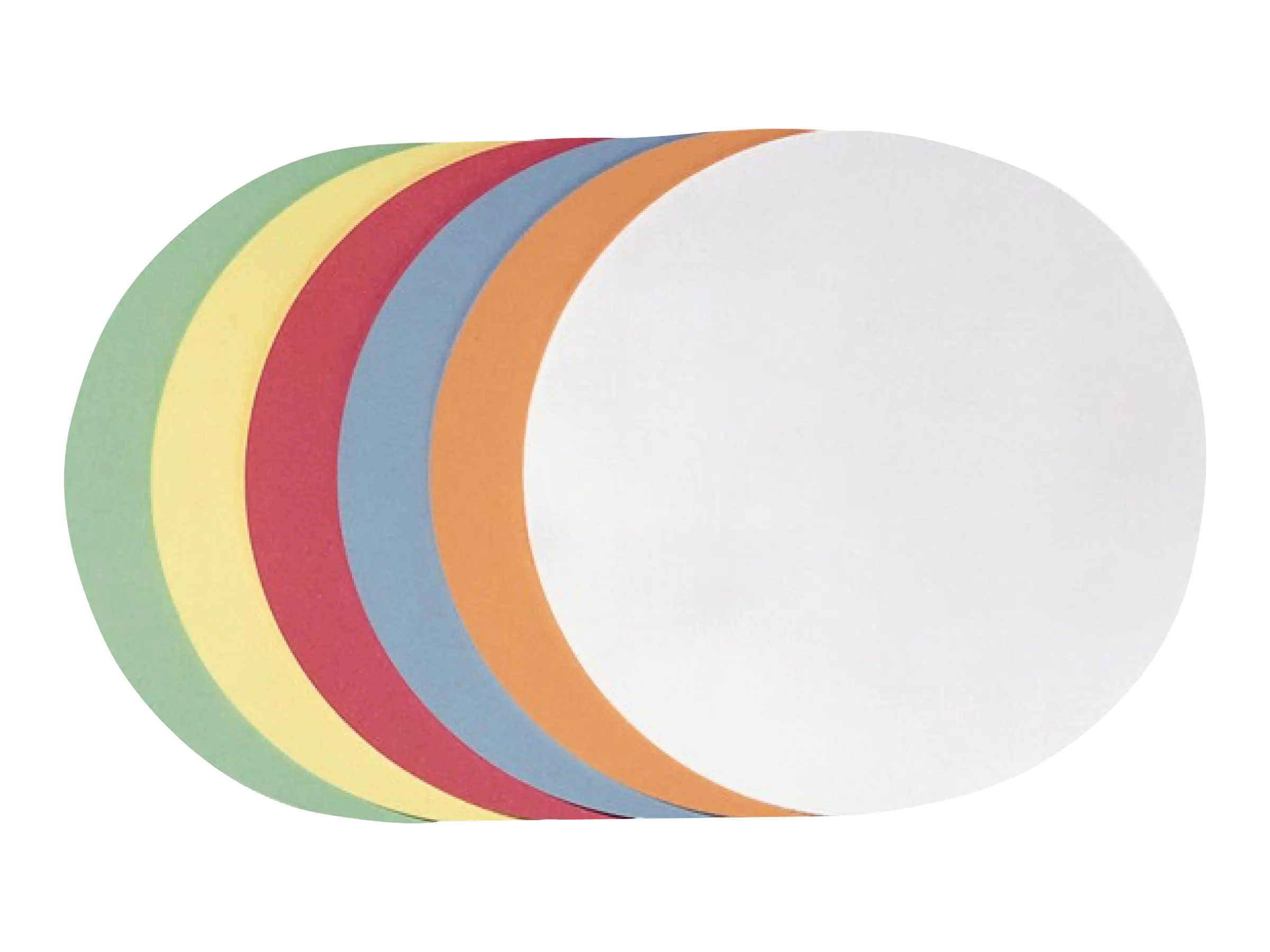 Franken GmbH FRANKEN - Moderationskarte - Kreis - Durchmesser: 14 cm - weiß, Gelb, Rot, grün, orange, Hellblau (Packung mit 500) UMZ 14 99