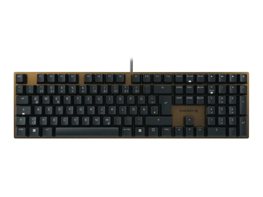 CHERRY KC 200 MX - Tastatur - USB - QWERTZ - Deutsch - Tastenschalter: CHERRY MX2A Brown - Schwarz, Bronze