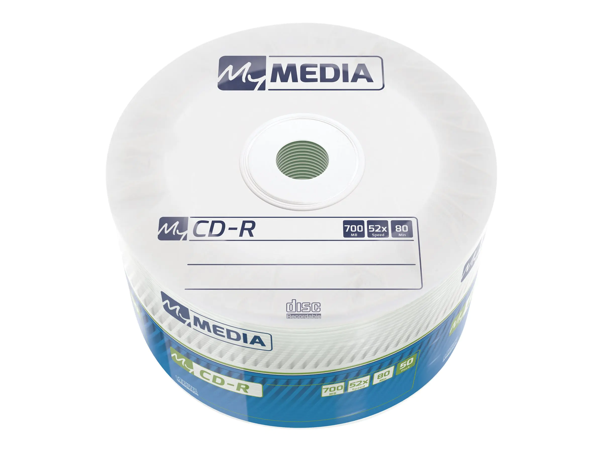 MyMedia - 50 x CD-R - 700 MB (80 Min) 52x - Matt Silver - Brick
