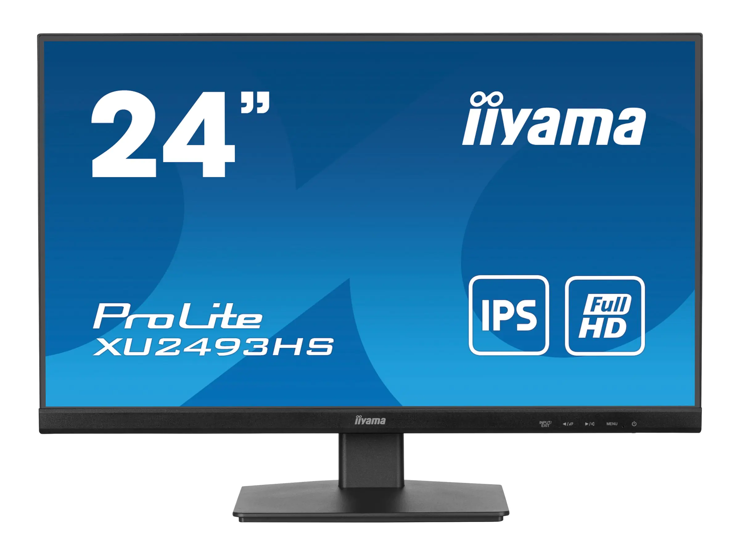 Iiyama ProLite XU2493HS-B6 - LED-Monitor - 61 cm (24") (23.8" sichtbar) - 1920 x 1080 Full HD (1080p) @ 100 Hz - IPS - 250 cd/m² - 1300:1 - 0.5 ms - HDMI, DisplayPort - Lautsprecher - Matte, Schwarz