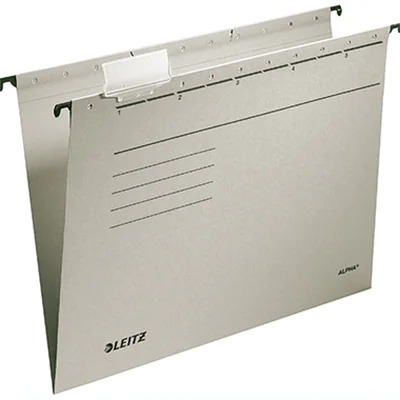 Leitz Hängemappe ALPHA® DIN A4 275g/m² Pendareckarton, recycelt grau 25 St./Pack.