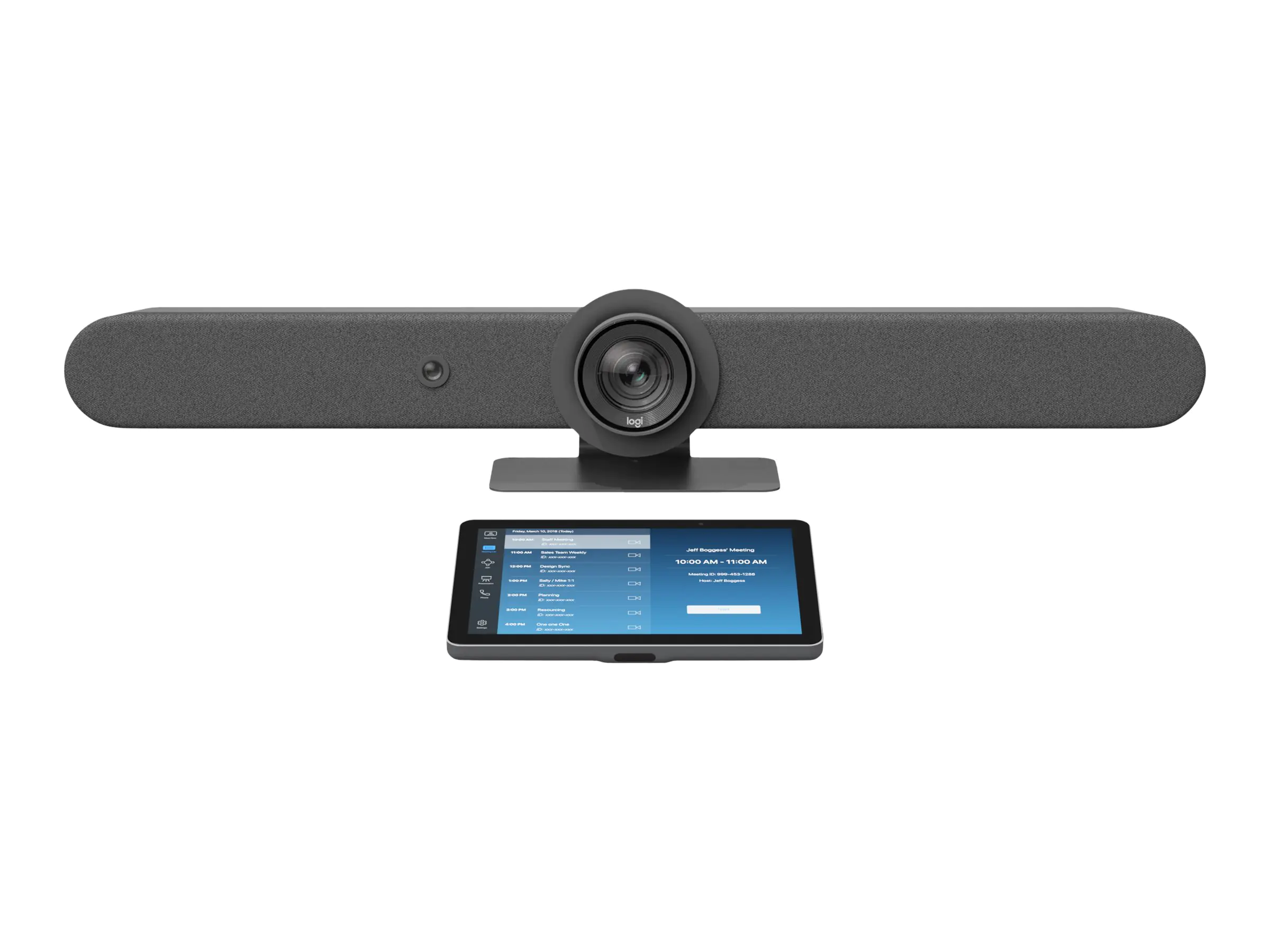 Logitech - Kit für Videokonferenzen (Logitech Rally Bar, Logitech Tap IP) - RingCentral Certified, Tencent Meeting Certified, Certified for Microsoft Teams Rooms, Certified for Zoom Rooms - Graphite