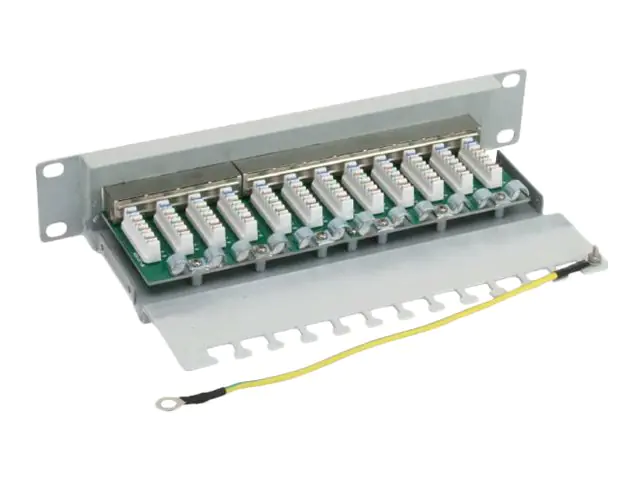 InLine - Patch Panel - Rack montierbar - RJ-45 X 12 - Hellgrau, RAL 7035 - 1U - 25.4 cm (10")