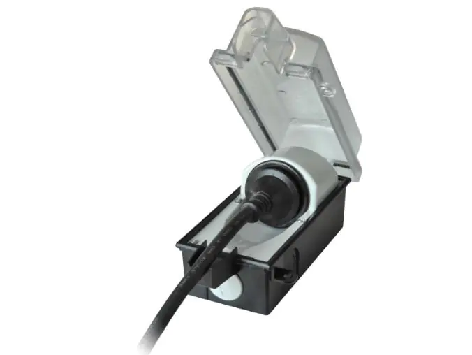 Bachmann AUßENSTECKDOSE, 1-fach,IP44, abschließbar 230V/16A, schwarz/transparent, für Zentralstecker