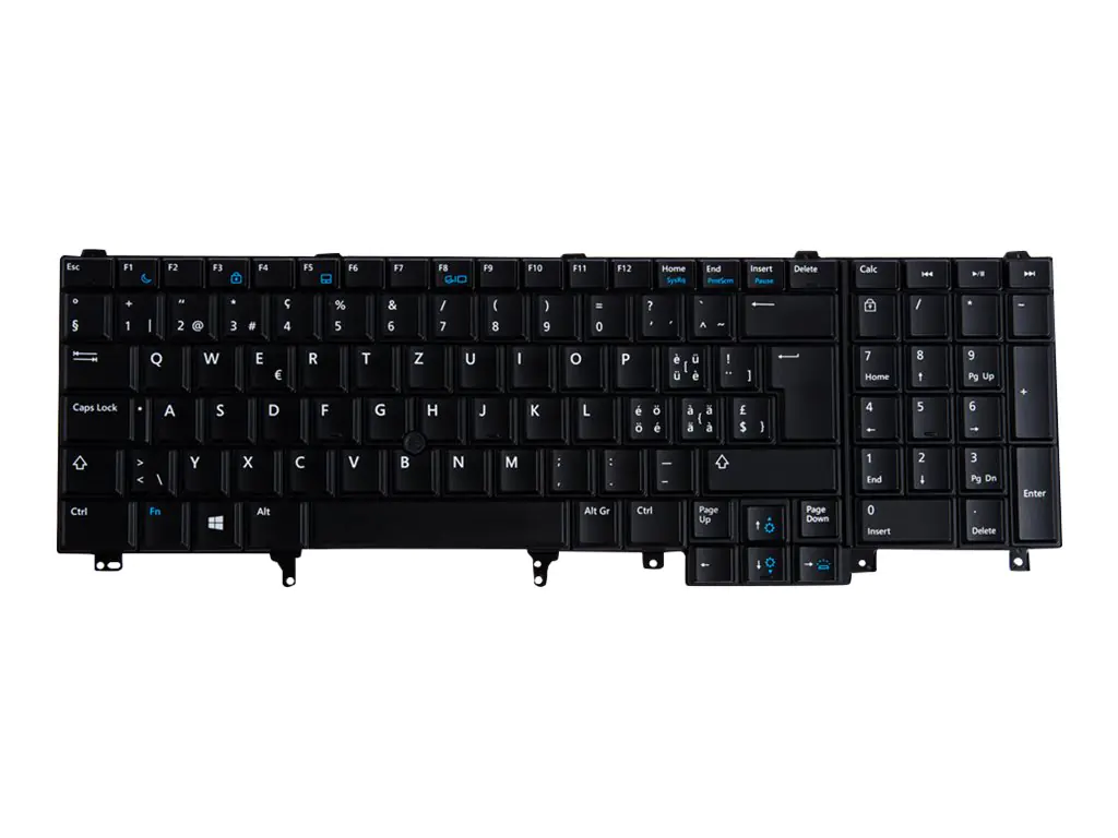 Dell - Ersatztastatur Notebook - hinterleuchtet - Deutsch (Schweiz)
