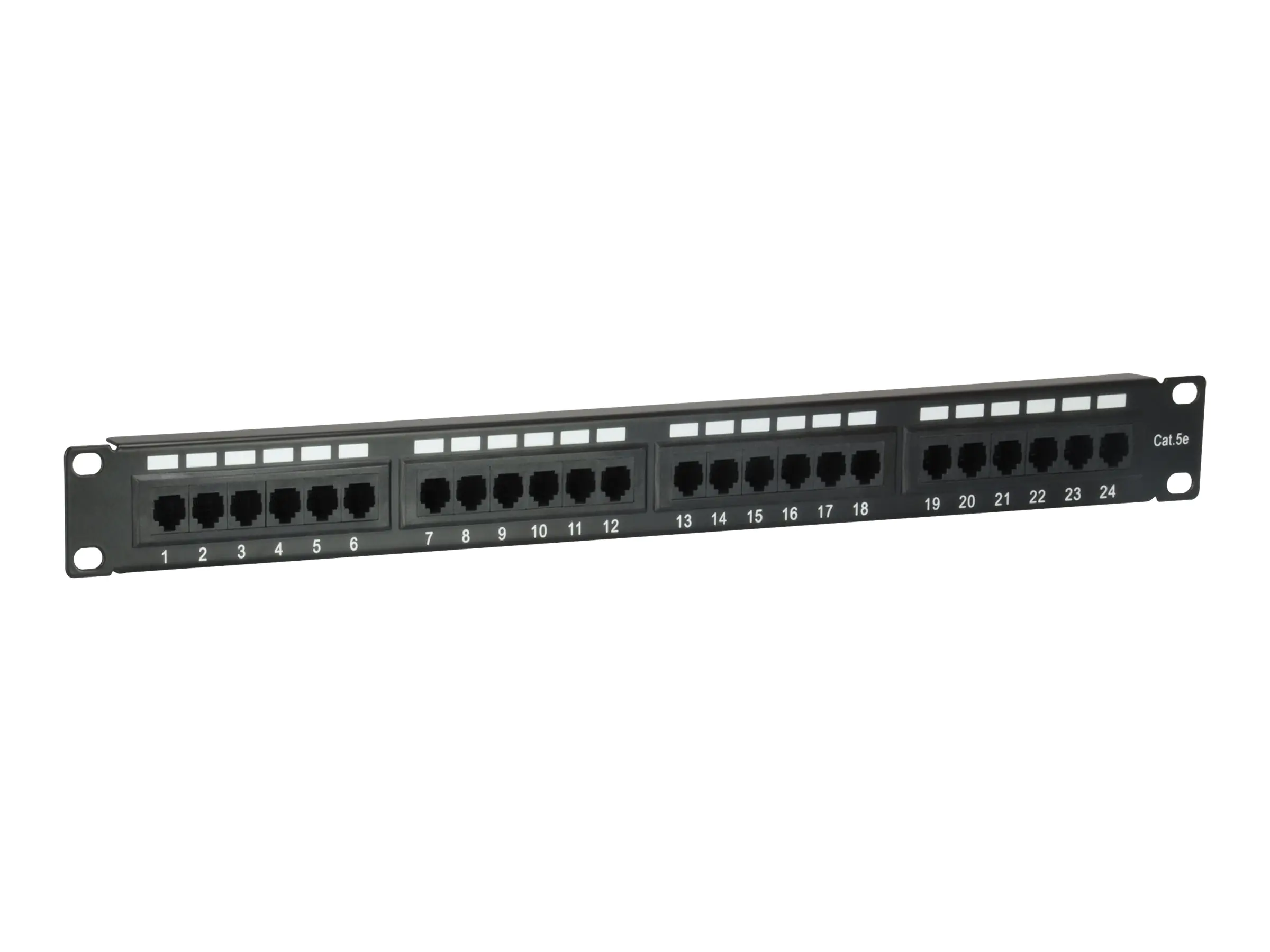 equip Pro - Patch Panel - CAT 5e - RJ-45 X 24 - Schwarz - 1U - 48.3 cm (19")