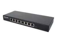 Intellinet IPS-08G-85W - Switch - unmanaged - 8 x 10/100/1000 (PoE+) - Desktop - PoE Passthrough / PoE+ (85 W)