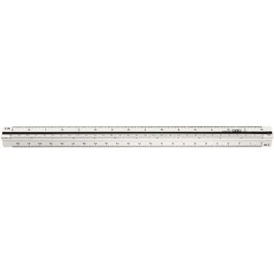 M+R Dreikantmaßstab 30cm Vermessung 2: 1:500, 1:1000, 1:1250, 1:1500, 1:2000, 1:2500 Kunststoff weiß
