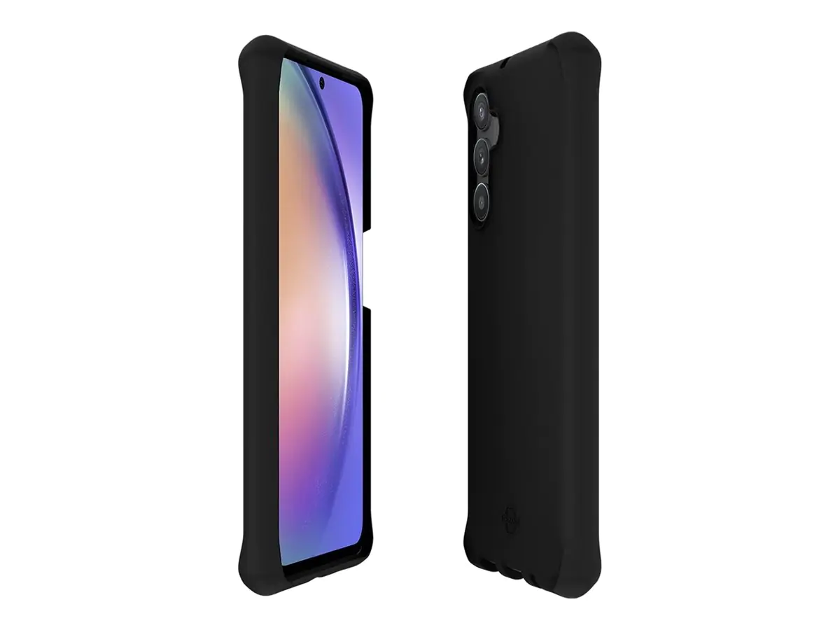 Mobilis SPECTRUM_R - Hintere Abdeckung für Mobiltelefon - widerstandsfähig - antimikrobiell, 100% recycelt - Impacthane - Schwarz - für Samsung Galaxy A54