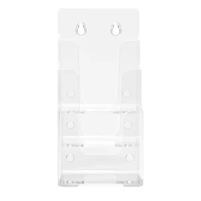 Deflecto® Prospekthalter "Classic" 12 x 22 x 12 cm (B x H x T) 1/3 DIN A4 Polystyrol transparent 3 Fächer