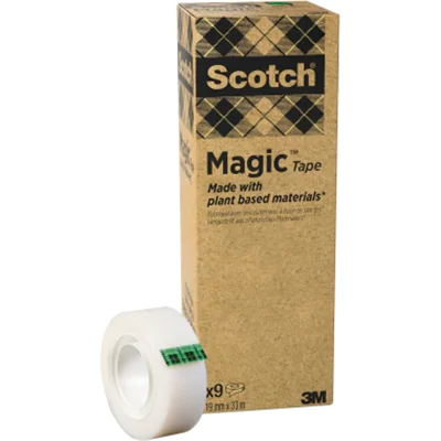 3M Scotch 900-1933-9, 33 m, Transparent, Polypropylen, Karton, Glas, Metall, Papier, 19 mm, 2,54 cm, Box 90019339