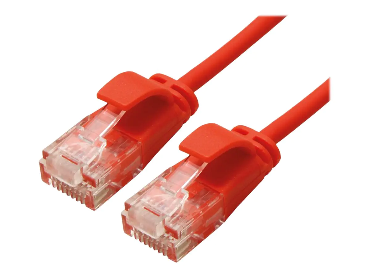 Roline Green - Patch-Kabel - RJ-45 (M) zu RJ-45 (M) - 50 cm - UTP - CAT 6a - halogenfrei, geformt, ohne Haken, verseilt - Rot