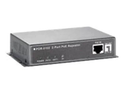 LevelOne POR-0102 2-Port PoE Repeater - Repeater - 1GbE - 10Base-T, 100Base-TX, 1000Base-T - 2 Anschlüsse - bis zu 100 m