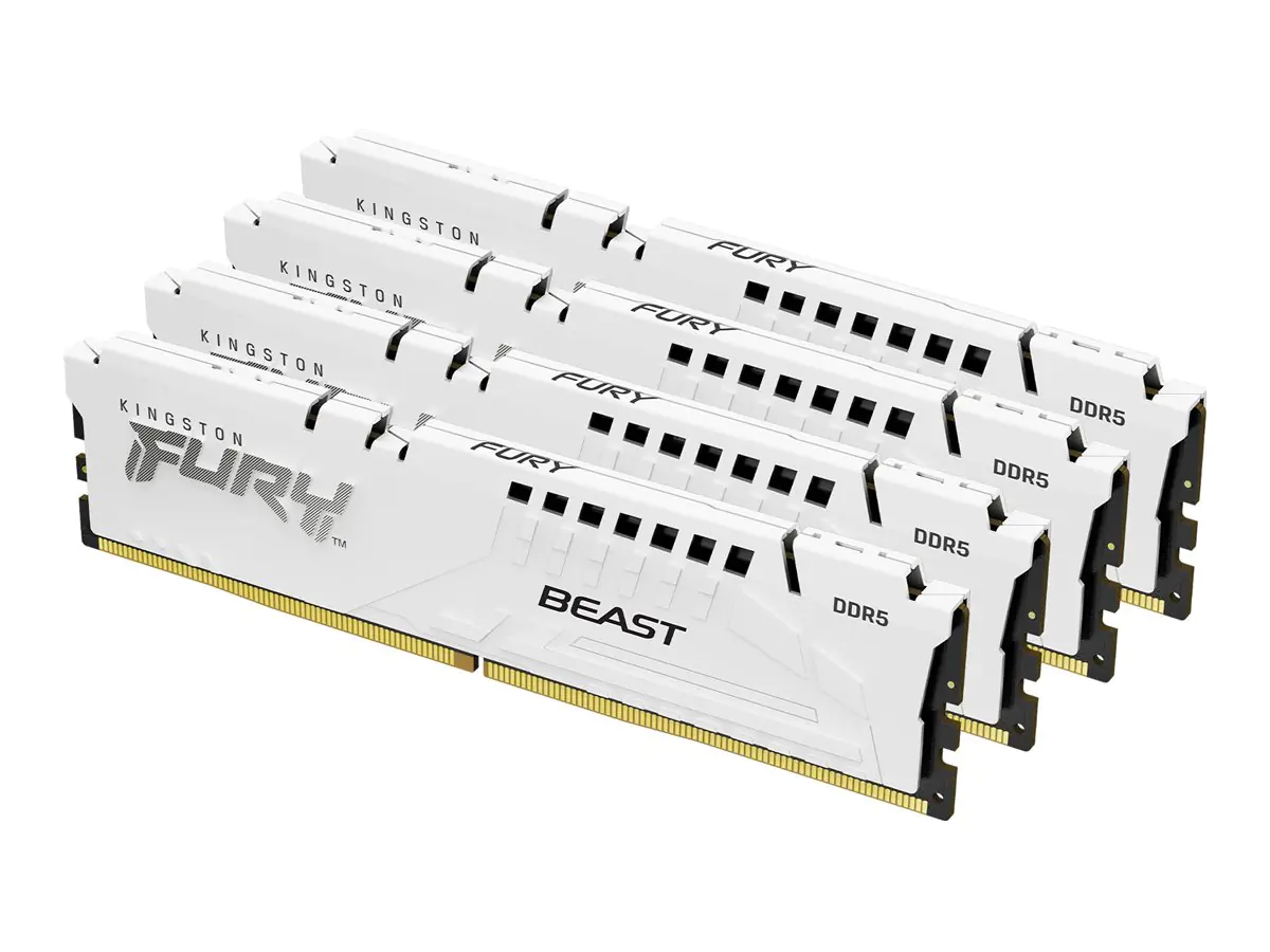 Kingston FURY Beast - DDR5 - Kit - 128 GB: 4 x 32 GB - DIMM 288-PIN - 5200 MHz / PC5-41600 - CL40 - 1.25 V - on-die ECC
