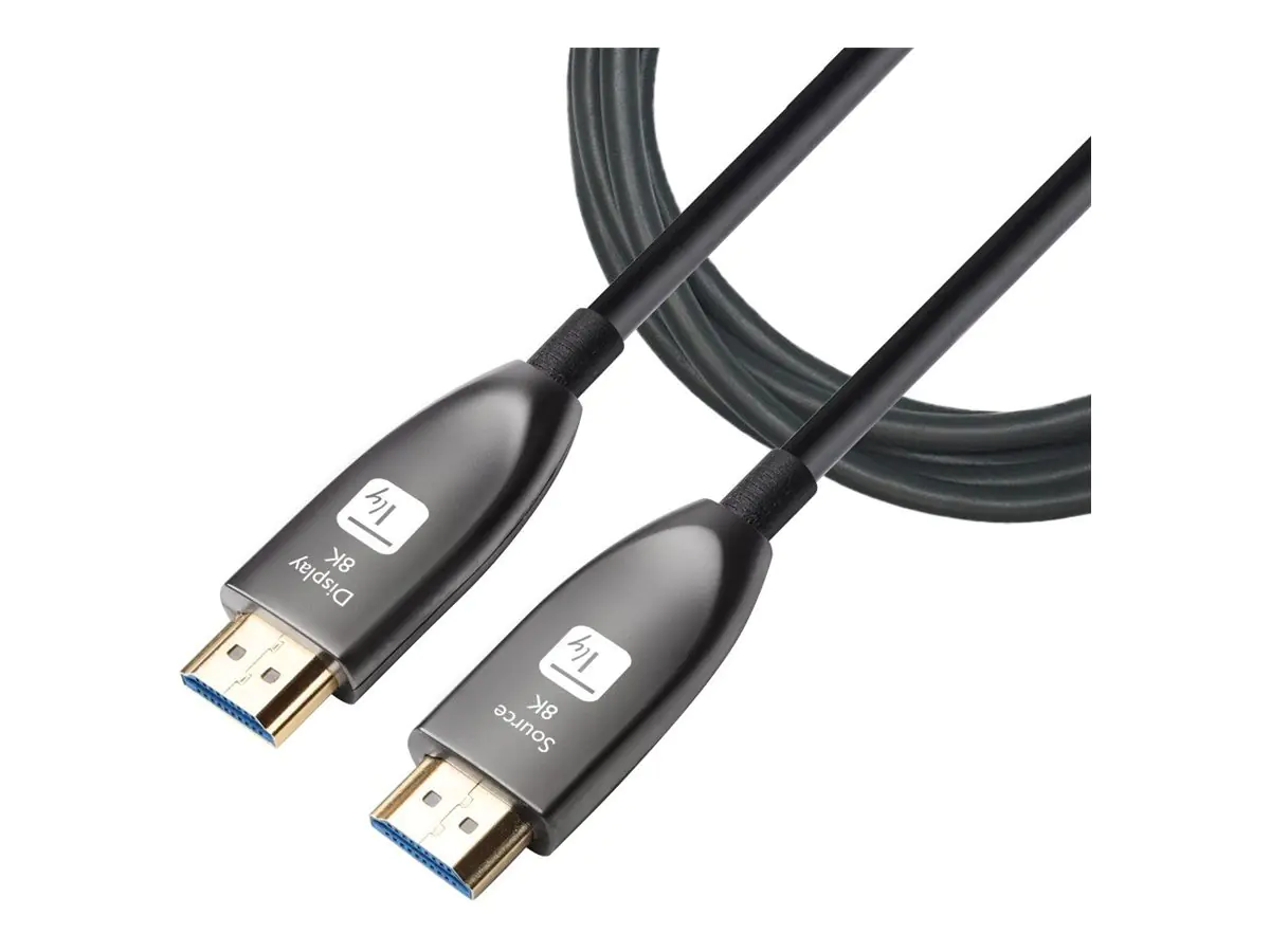 Techly High Speed - HDMI-Kabel - HDMI männlich zu 19 pin micro HDMI Type D männlich - 30 m - Glasfas