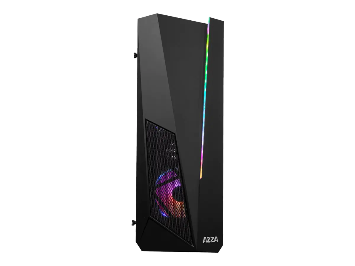 AZZA Thor 320DH - Tower - ATX - Seitenteil mit Fenster (gehärtetes Glas) - keine Spannungsversorgung - Schwarz - USB/Audio