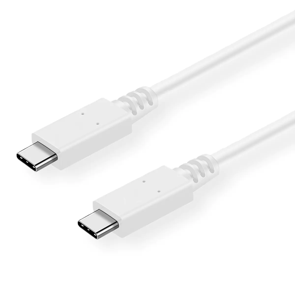 VALUE - USB-Kabel - 24 pin USB-C (M) zu 24 pin USB-C (M) - USB 3.2 Gen 2 - 20 V - 5 A - 1 m - unterstützt Stromversorgung, bis zu 10 Gbps Datentransferrate, E-marker, bis zu 100W Ladeleistung - weiß