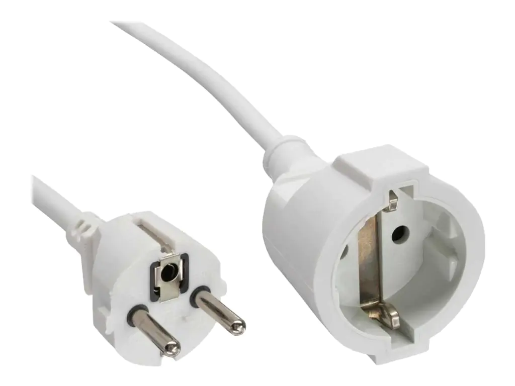 InLine - Spannungsversorgungs-Verlängerungskabel - 10 m - weiß