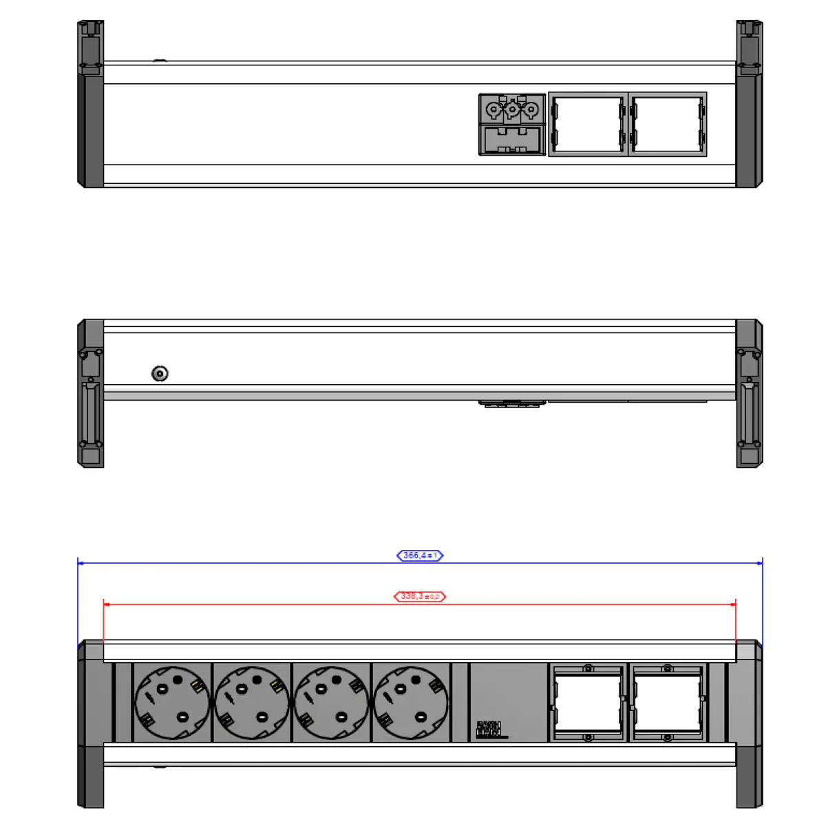 Bachmann DESK 4xCEE7/3 2xCM902.032GST18