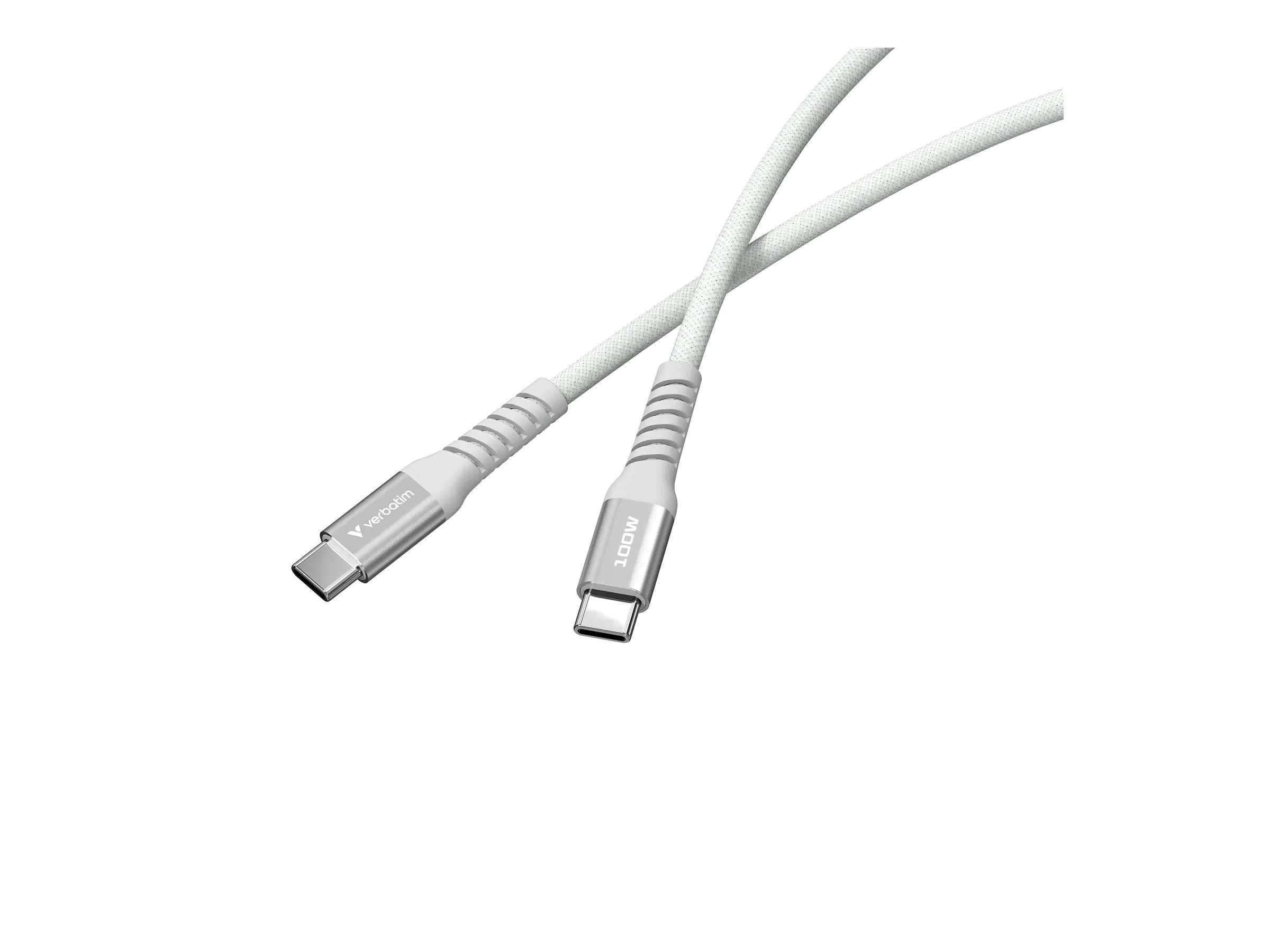 Verbatim - USB-Kabel - 24 pin USB-C (M) zu 24 pin USB-C (M) - 1.2 m - magnetisch, Charge and Sync, bis zu 480 Mbps, bis zu 100W Ladeleistung, unterstützt Power Delivery 3.0 - Grau
