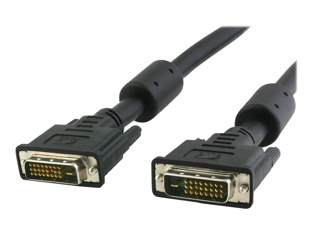 TECHly - Videokabel - Dual Link - DVI-D (M) zu DVI-D (M) - 2 m - Daumenschrauben - Schwarz