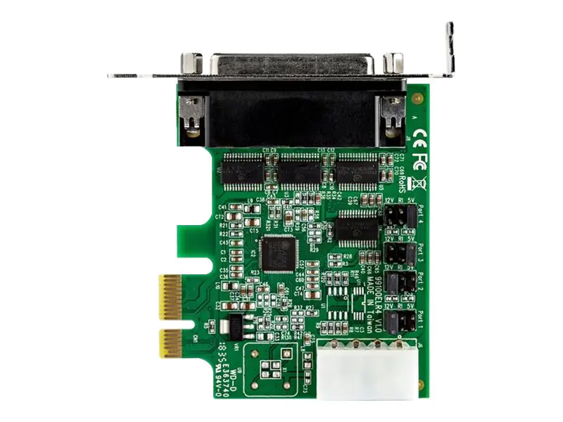 StarTech.com 4 Port PCI Express RS232 Serial Adapter Card - PCIe Low-Profile - PEX4S953LP