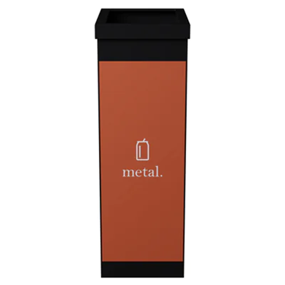 Paperflow Abfallsammelsystem 36,6 x 76 x 26,3 cm (B x H x T) 60l 1 Sortierfach Polystyrol schwarz/orange