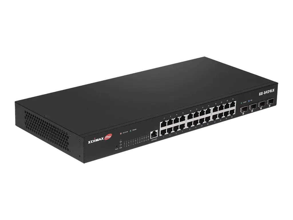 Edimax Switch Pro 28x GE GS-5424LX Rackmount - Switch - 28-Port