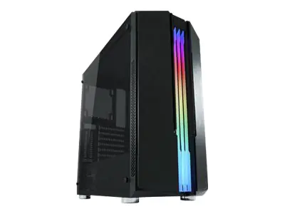 LC Power Gaming 702B Skyscraper_X - Tower - ATX - Seitenteil mit Fenster (gehärtetes Glas) - keine Spannungsversorgung - Schwarz - USB/Audio