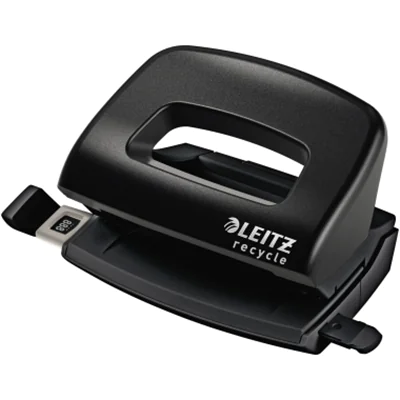 Leitz Locher NeXXt Recycle Mini 8cm 10 Bl. (80 g/m²) mit Anschlagschiene schwarz