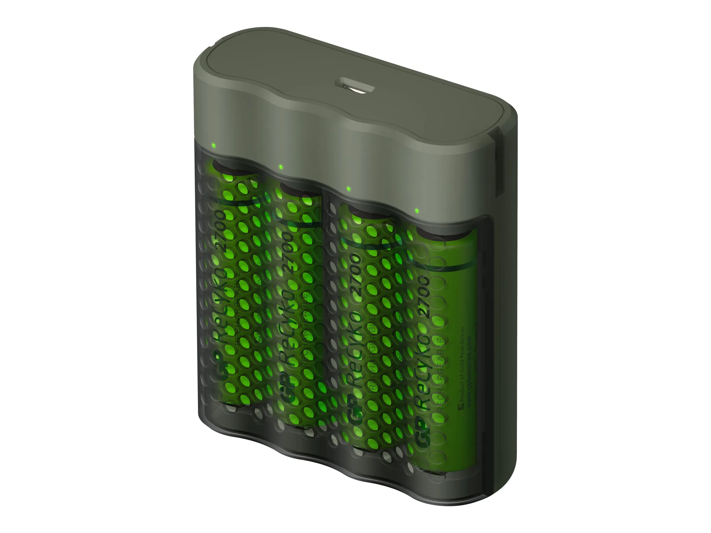 GP Battery GP ReCyko M451 - 2-4 Std. USB-Batterieladegerät - (für 4xAA, 4xAAA) 130M451US100AAAC4