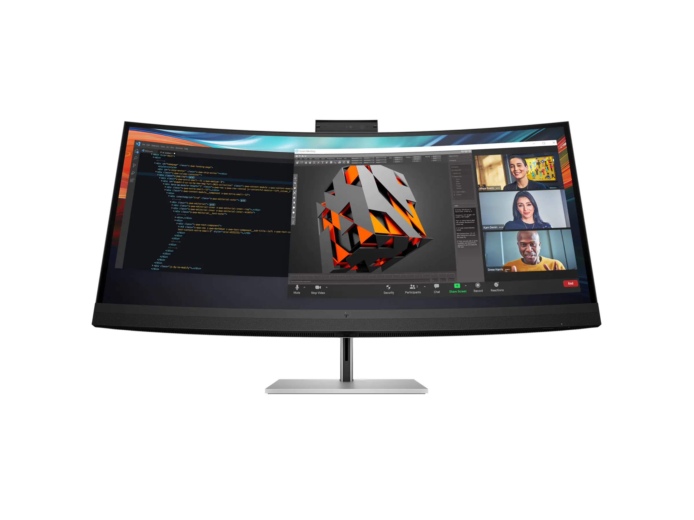 HP 740pm - Series 7 Pro - LED-Monitor - gebogen - 101.6 cm (40") 8Y2R2E9#ABB