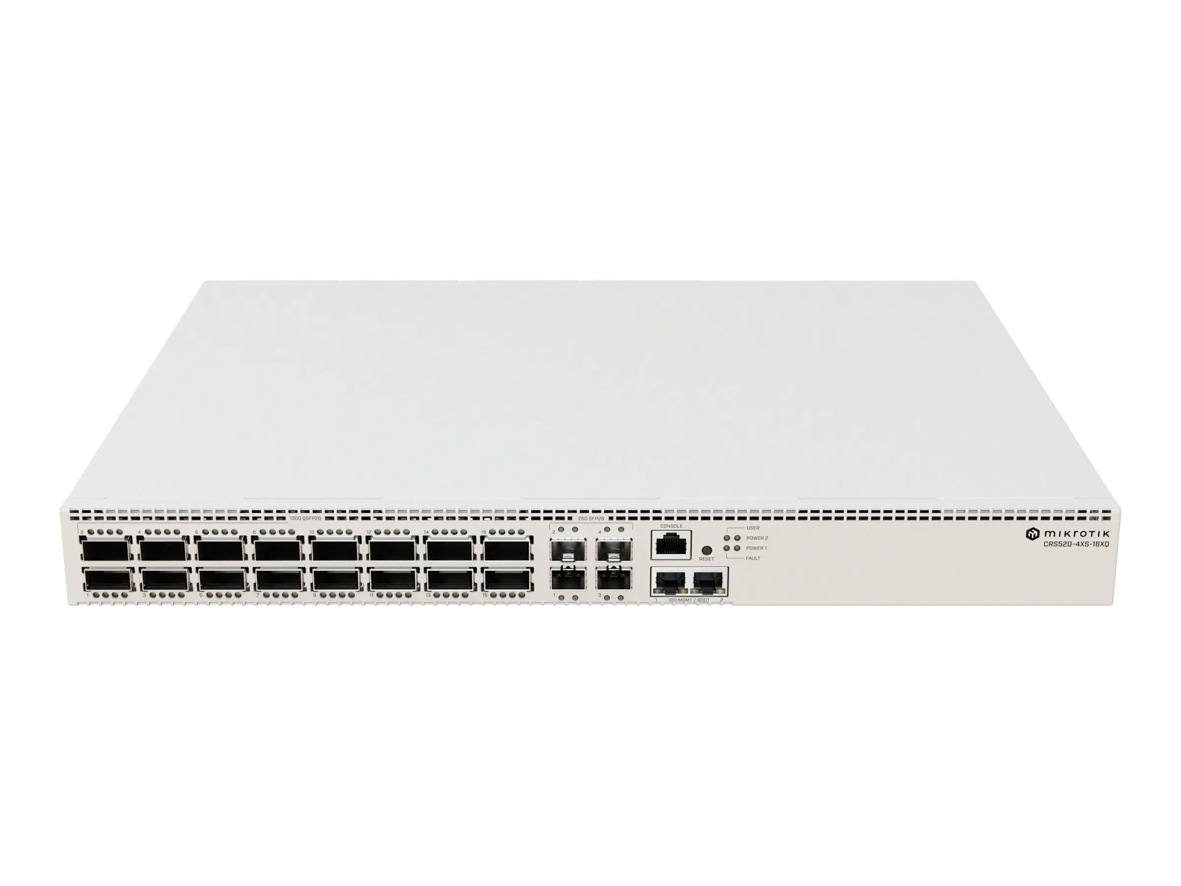 MikroTik CRS520-4XS-16XQ-RM - Switch - L3 - 4 x 25 Gigabit SFP28 + 16 x 100 Gigabit QSFP28