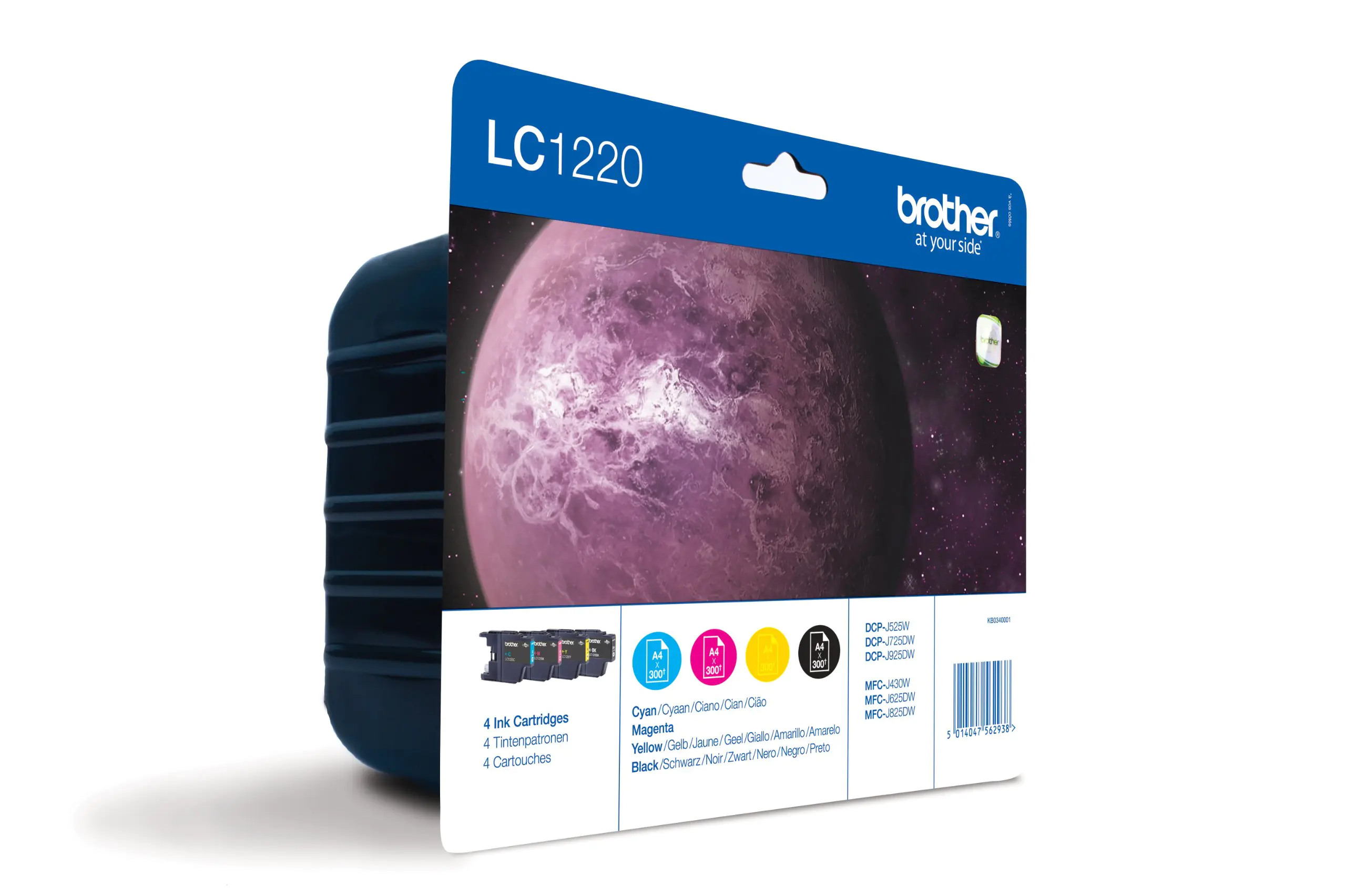 Brother LC1220VALBPDR - Schwarz, Gelb, Cyan, Magenta - Original - Blisterverpackung - Tintenpatrone - für Brother DCP-J525, DCP-J725, DCP-J925, MFC-J430, MFC-J625, MFC-J825; MyMio MFC-J825