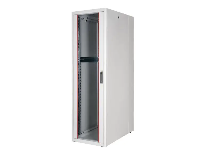 Equip Basic Flex Line - Schrank Netzwerkschrank - 600x1000 mm, mit Glastür, abnehmbare und abschließbare Paneele, montiert - freistehend - Hellgrau, RAL 7035 - 42HE - 48.3 cm (19") EBF-42-6010-G-BAAA