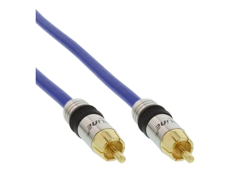 InLine Premium - Video- / Audiokabel - RCA männlich zu RCA männlich - 7 m - doppelt abgeschirmtes Koaxialkabel - Blau