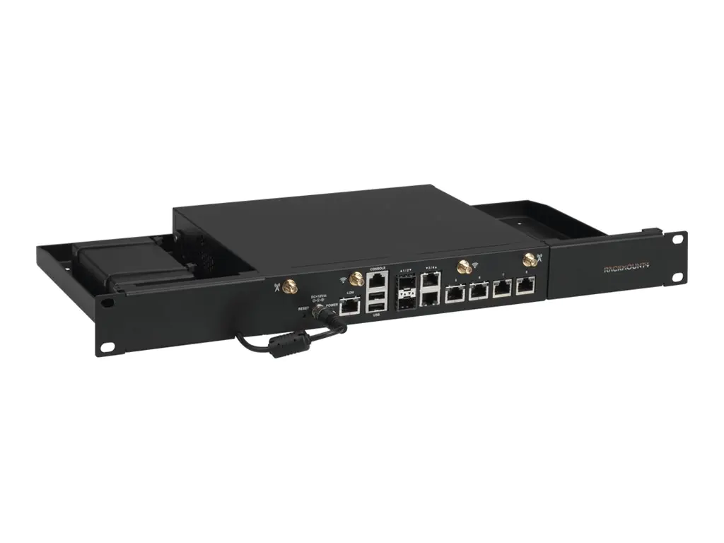 Rackmount.IT RM-LN-T1 - Montagesatz für Netzwerkgeräte - Rack montierbar - Jet Black - 1U