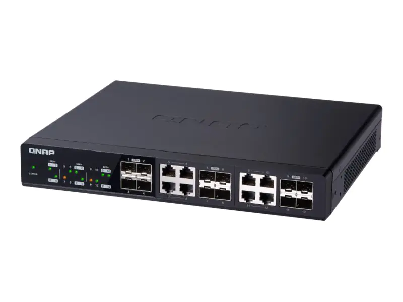 QNAP QSW-1208-8C - Switch - nicht verwaltet - 4 x 10 Gigabit SFP+ + 8 x C 10 G-Bit SFP+ QSW-1208-8C